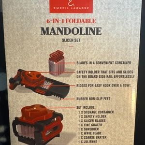 Brand New ..never opened ! Emeril Lagasse  6 in one folding mandoline slicer set